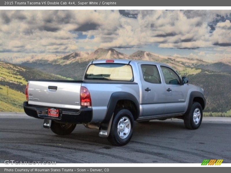 Super White / Graphite 2015 Toyota Tacoma V6 Double Cab 4x4