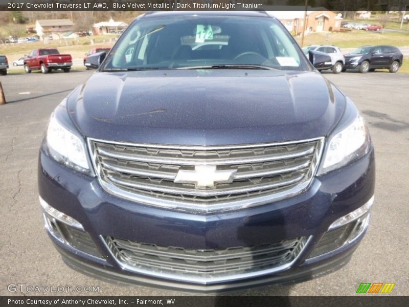 Blue Velvet Metallic / Dark Titanium/Light Titanium 2017 Chevrolet Traverse LT AWD