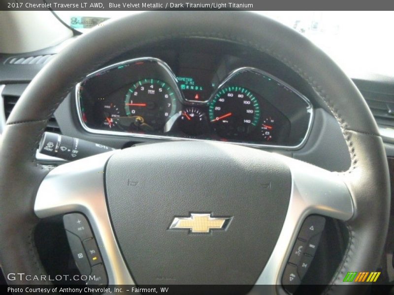 Blue Velvet Metallic / Dark Titanium/Light Titanium 2017 Chevrolet Traverse LT AWD