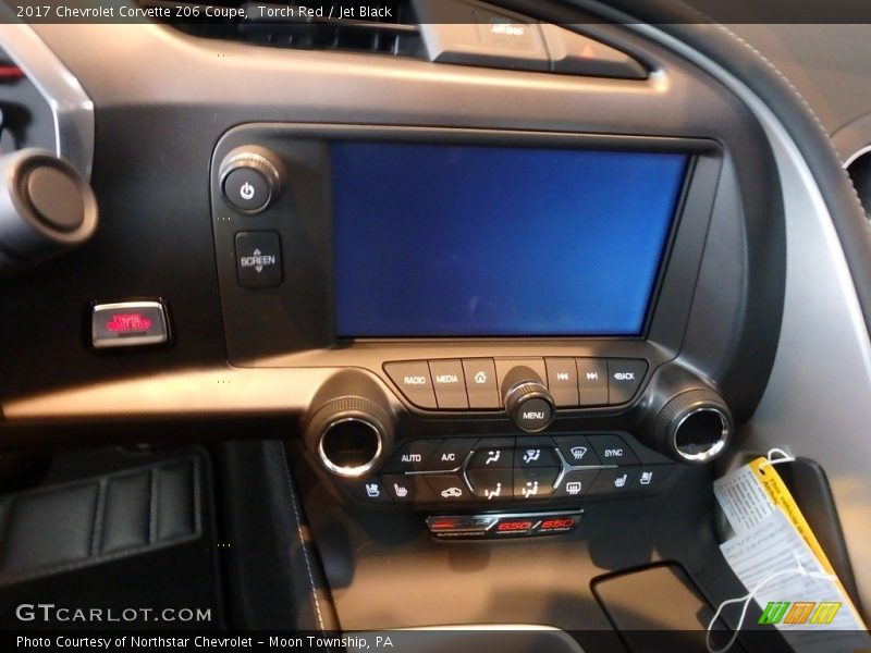 Controls of 2017 Corvette Z06 Coupe