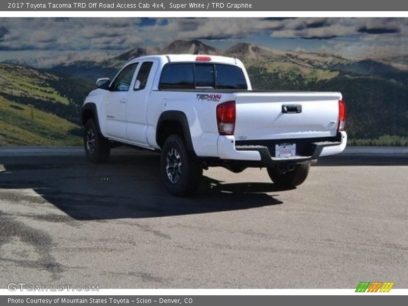 Super White / TRD Graphite 2017 Toyota Tacoma TRD Off Road Access Cab 4x4