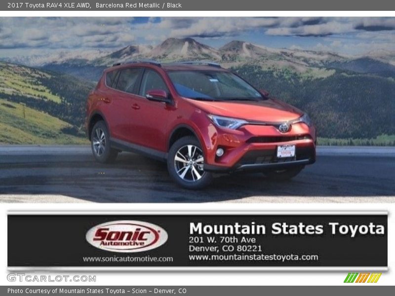 Barcelona Red Metallic / Black 2017 Toyota RAV4 XLE AWD