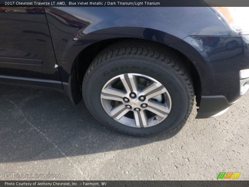 Blue Velvet Metallic / Dark Titanium/Light Titanium 2017 Chevrolet Traverse LT AWD