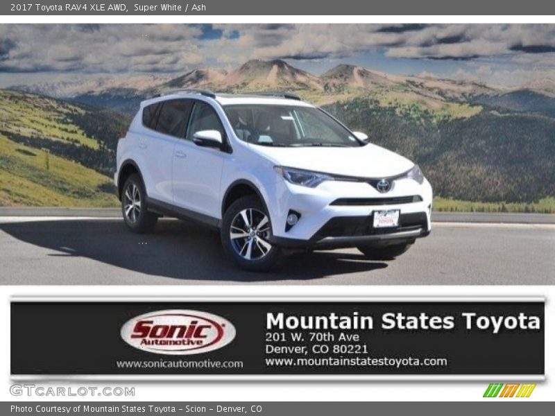 Super White / Ash 2017 Toyota RAV4 XLE AWD