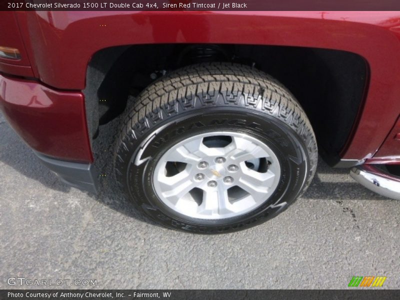 Siren Red Tintcoat / Jet Black 2017 Chevrolet Silverado 1500 LT Double Cab 4x4