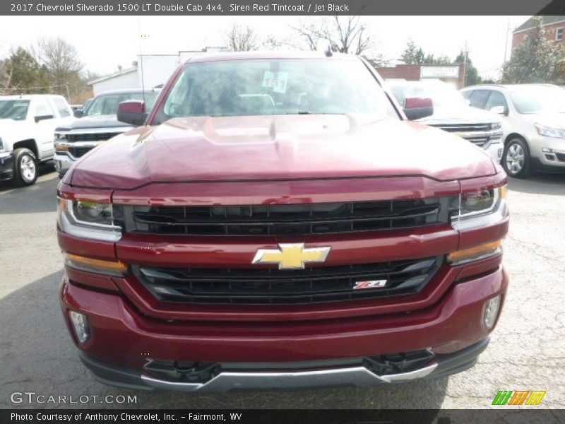 Siren Red Tintcoat / Jet Black 2017 Chevrolet Silverado 1500 LT Double Cab 4x4