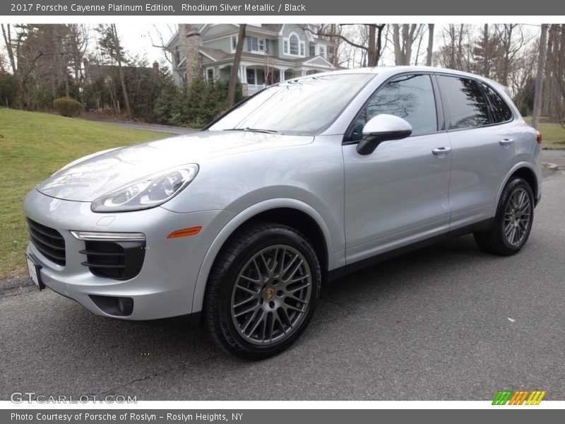 Rhodium Silver Metallic / Black 2017 Porsche Cayenne Platinum Edition
