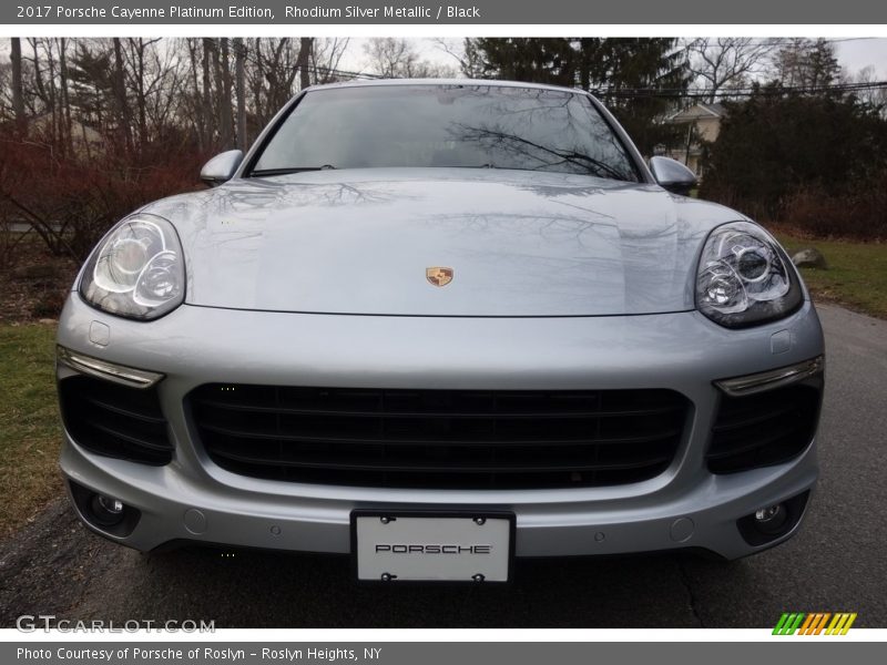 Rhodium Silver Metallic / Black 2017 Porsche Cayenne Platinum Edition