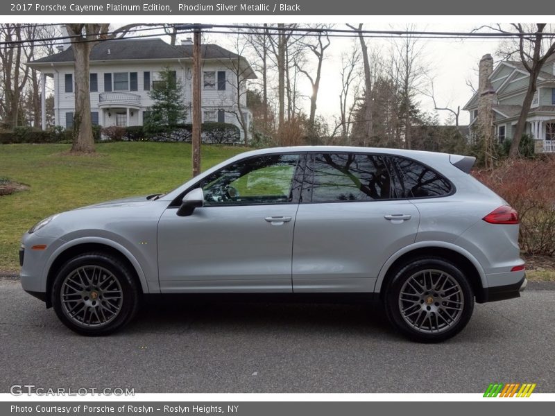 Rhodium Silver Metallic / Black 2017 Porsche Cayenne Platinum Edition