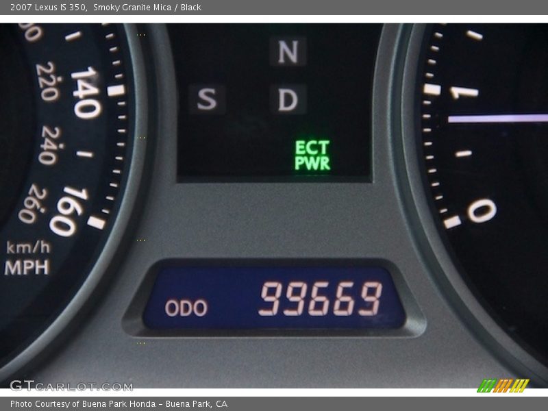 Smoky Granite Mica / Black 2007 Lexus IS 350