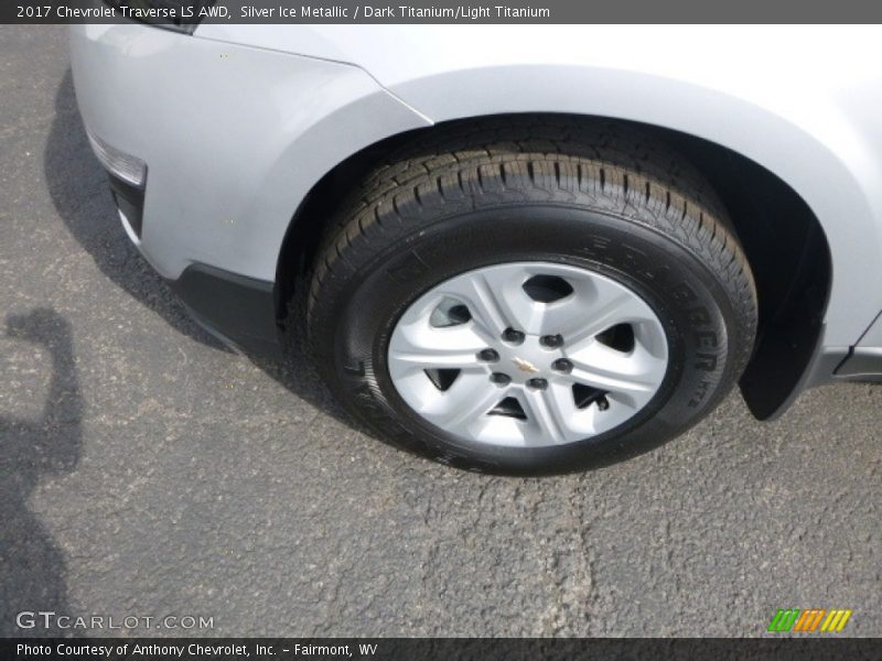 Silver Ice Metallic / Dark Titanium/Light Titanium 2017 Chevrolet Traverse LS AWD