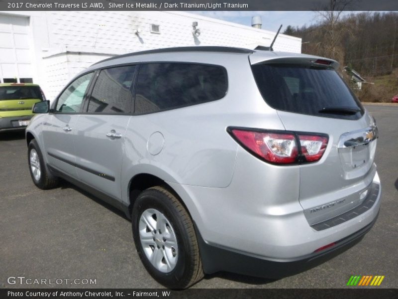 Silver Ice Metallic / Dark Titanium/Light Titanium 2017 Chevrolet Traverse LS AWD