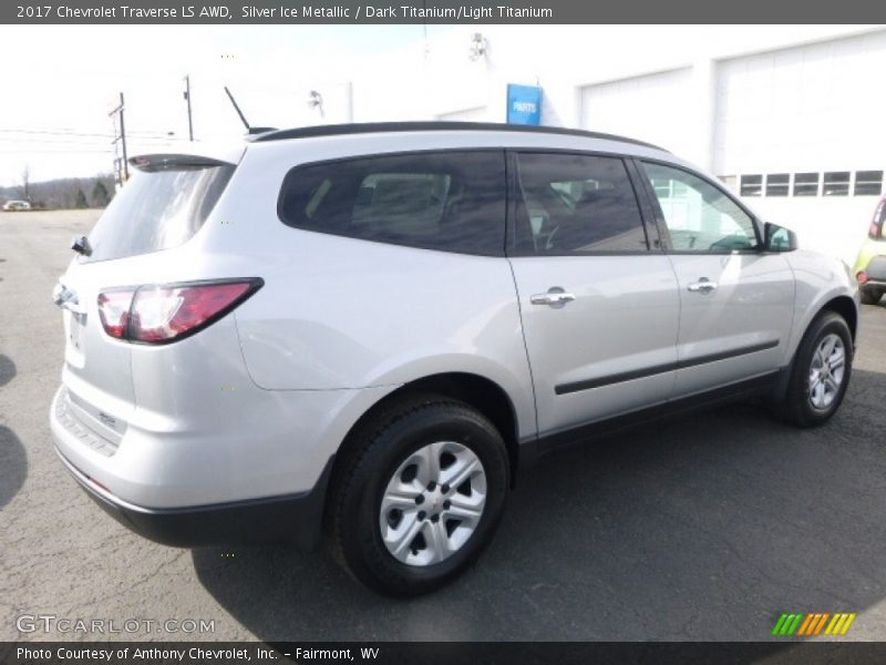 Silver Ice Metallic / Dark Titanium/Light Titanium 2017 Chevrolet Traverse LS AWD
