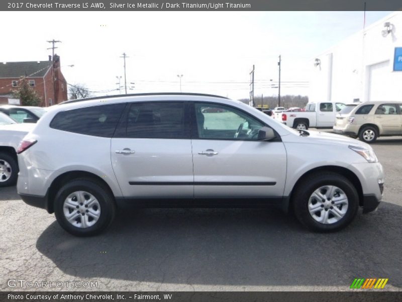 Silver Ice Metallic / Dark Titanium/Light Titanium 2017 Chevrolet Traverse LS AWD
