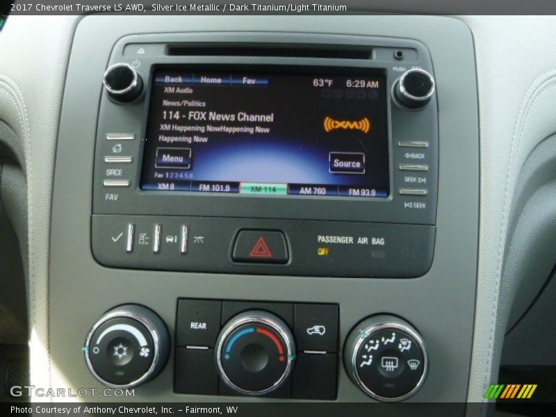 Silver Ice Metallic / Dark Titanium/Light Titanium 2017 Chevrolet Traverse LS AWD