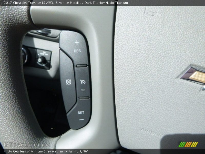 Silver Ice Metallic / Dark Titanium/Light Titanium 2017 Chevrolet Traverse LS AWD