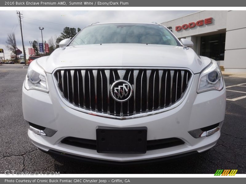 Summit White / Ebony/Dark Plum 2016 Buick Enclave Premium AWD