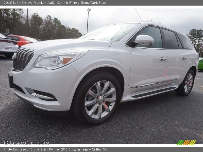 Summit White / Ebony/Dark Plum 2016 Buick Enclave Premium AWD