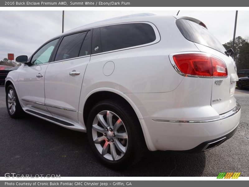Summit White / Ebony/Dark Plum 2016 Buick Enclave Premium AWD