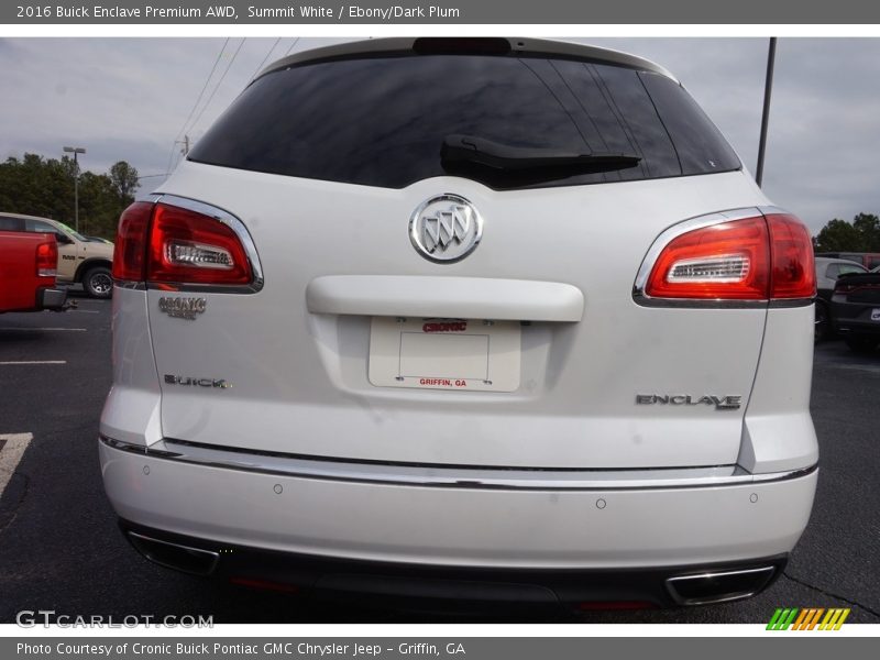 Summit White / Ebony/Dark Plum 2016 Buick Enclave Premium AWD