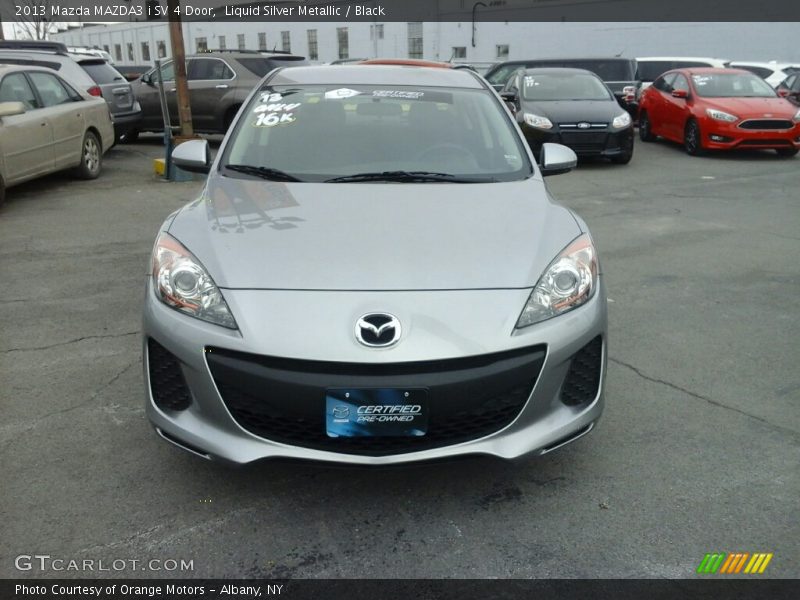 Liquid Silver Metallic / Black 2013 Mazda MAZDA3 i SV 4 Door