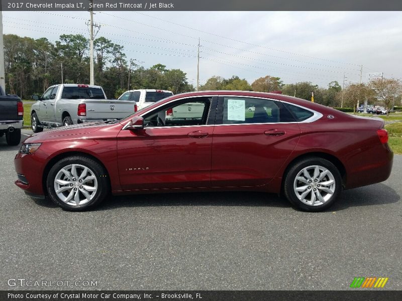 Siren Red Tintcoat / Jet Black 2017 Chevrolet Impala LT