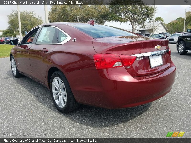 Siren Red Tintcoat / Jet Black 2017 Chevrolet Impala LT