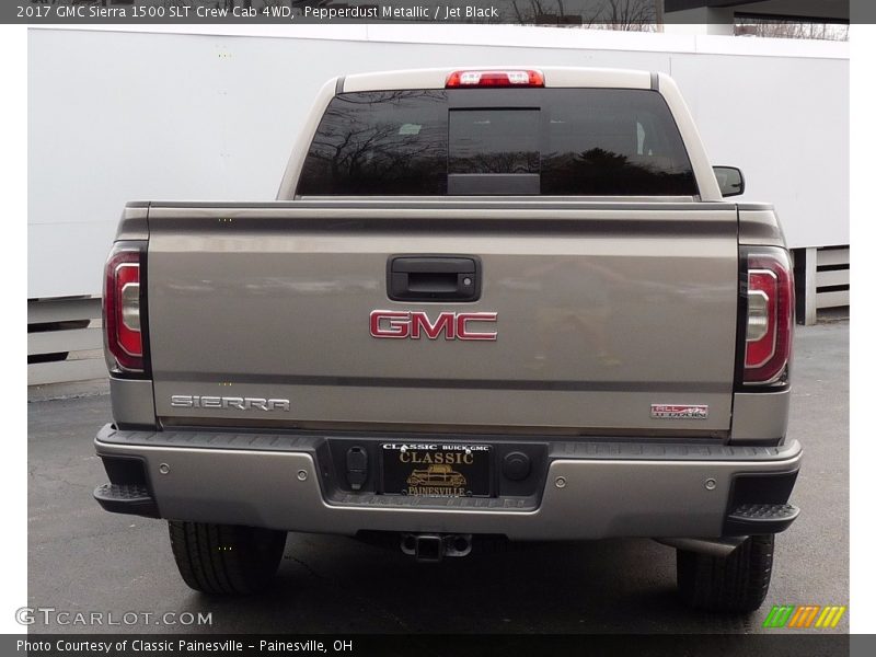 Pepperdust Metallic / Jet Black 2017 GMC Sierra 1500 SLT Crew Cab 4WD