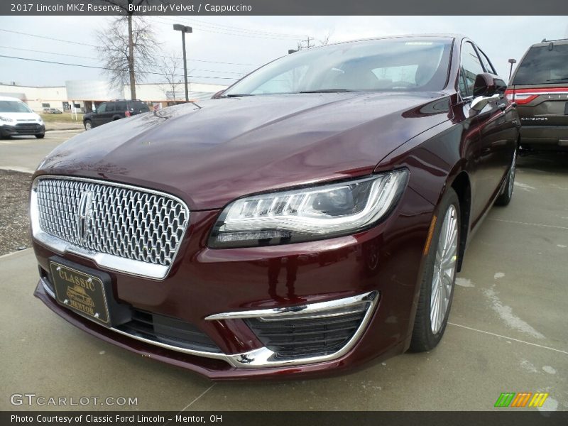 Burgundy Velvet / Cappuccino 2017 Lincoln MKZ Reserve