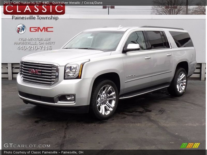 Quicksilver Metallic / Cocoa/Dune 2017 GMC Yukon XL SLT 4WD