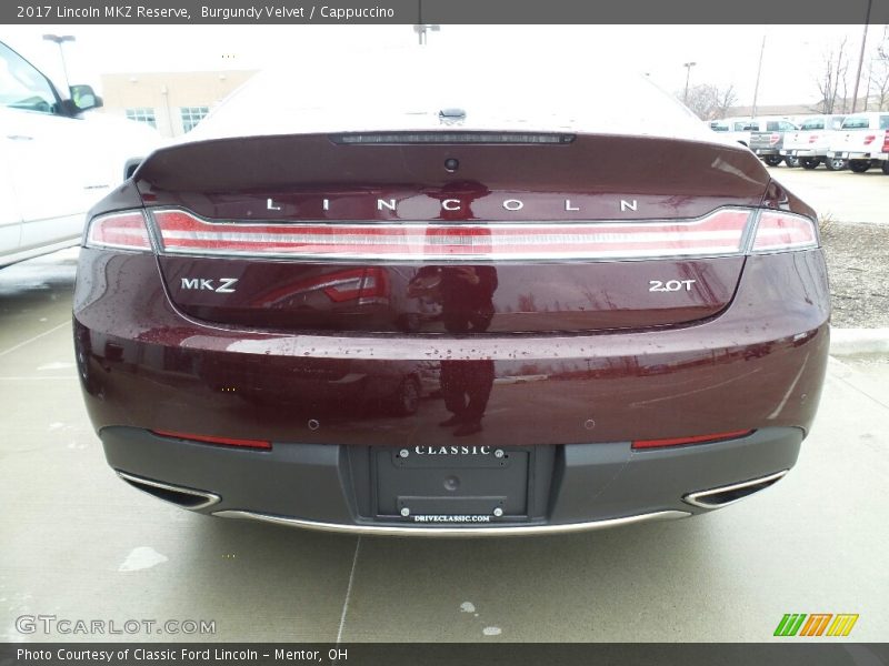 Burgundy Velvet / Cappuccino 2017 Lincoln MKZ Reserve