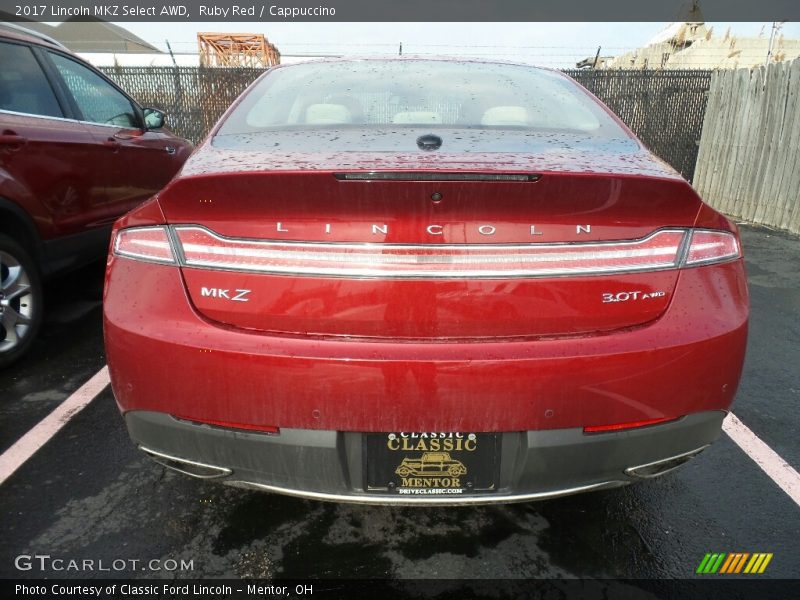 Ruby Red / Cappuccino 2017 Lincoln MKZ Select AWD