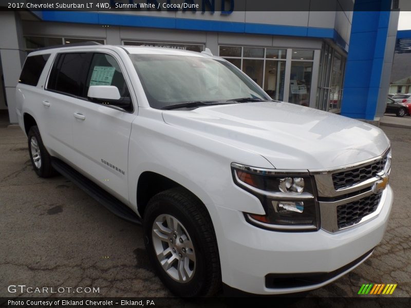 Summit White / Cocoa/Dune 2017 Chevrolet Suburban LT 4WD