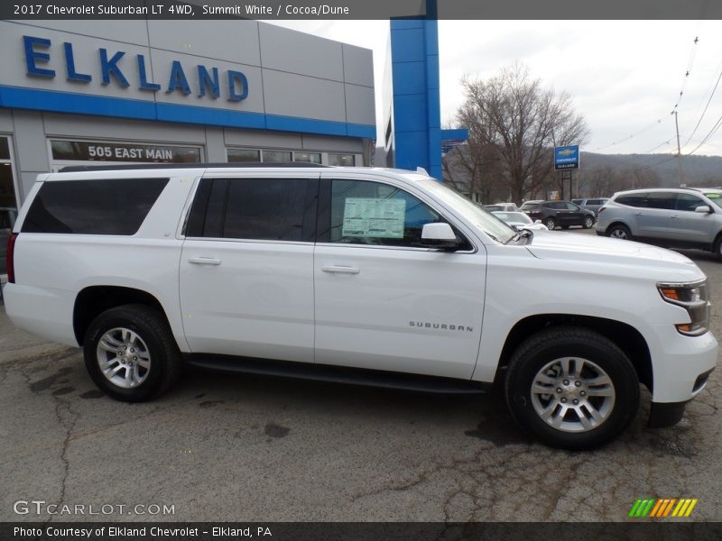 Summit White / Cocoa/Dune 2017 Chevrolet Suburban LT 4WD