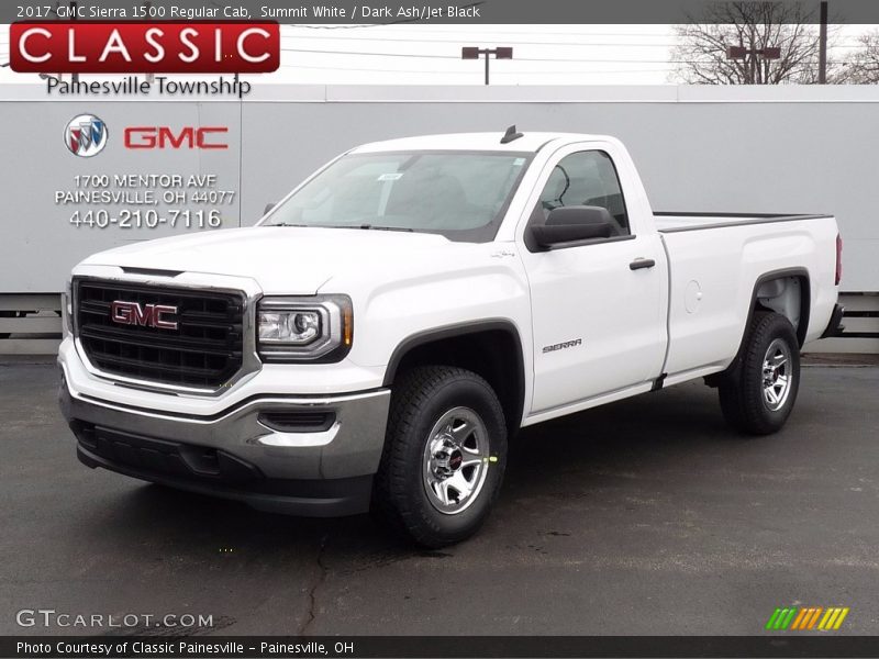 Summit White / Dark Ash/Jet Black 2017 GMC Sierra 1500 Regular Cab