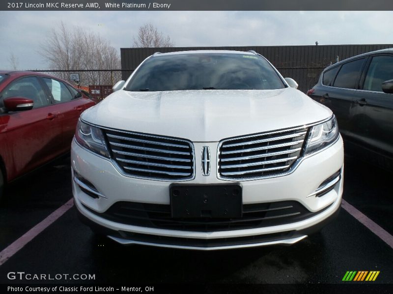 White Platinum / Ebony 2017 Lincoln MKC Reserve AWD