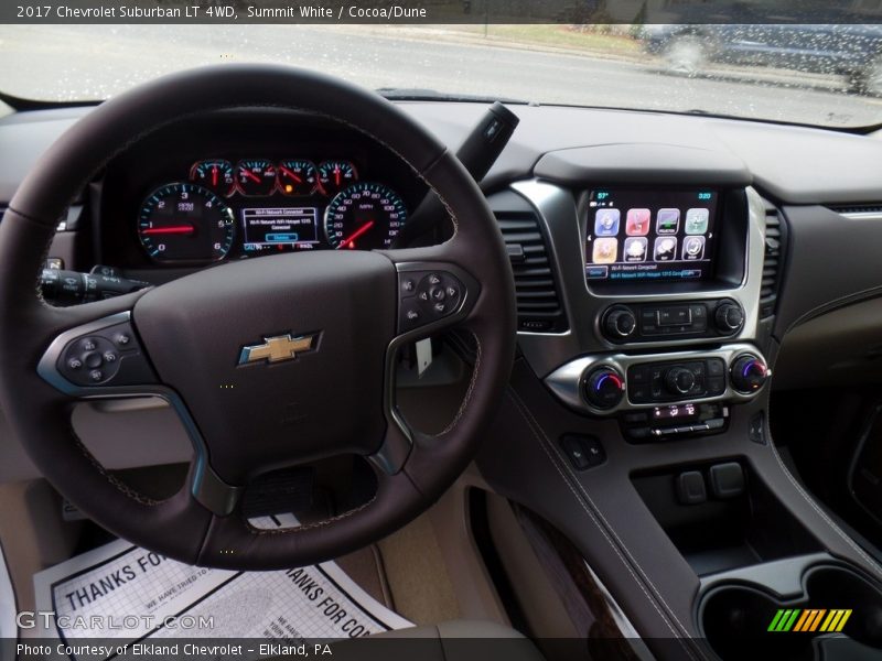 Summit White / Cocoa/Dune 2017 Chevrolet Suburban LT 4WD