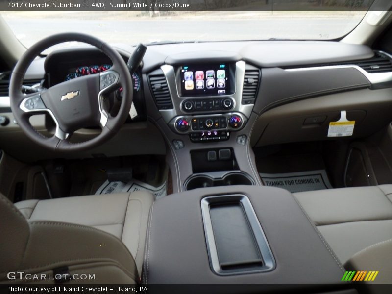 Summit White / Cocoa/Dune 2017 Chevrolet Suburban LT 4WD