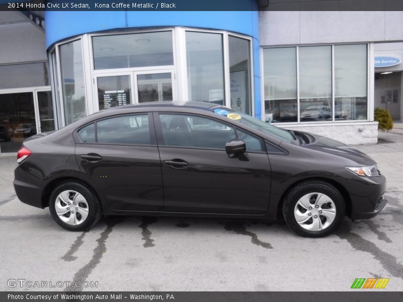 Kona Coffee Metallic / Black 2014 Honda Civic LX Sedan