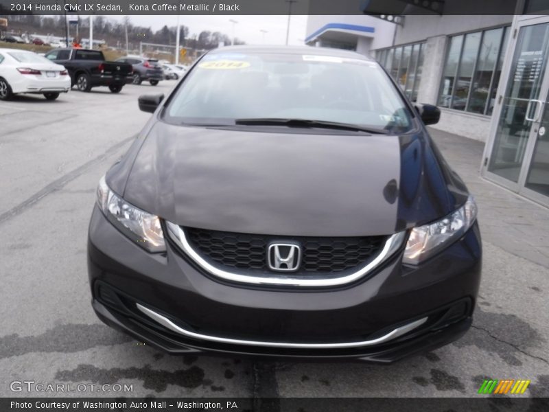 Kona Coffee Metallic / Black 2014 Honda Civic LX Sedan
