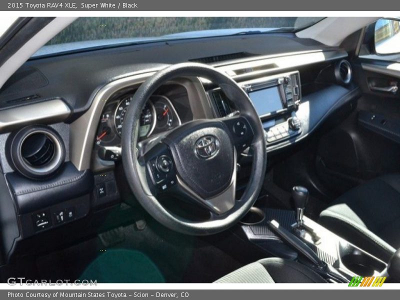 Super White / Black 2015 Toyota RAV4 XLE