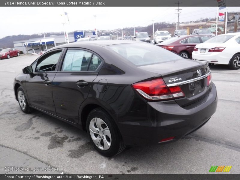 Kona Coffee Metallic / Black 2014 Honda Civic LX Sedan