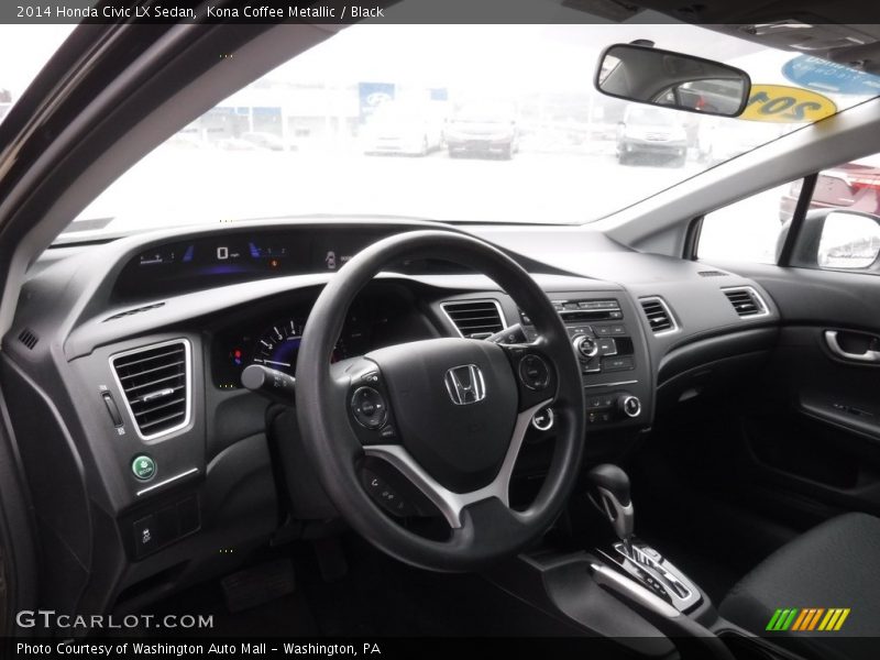 Kona Coffee Metallic / Black 2014 Honda Civic LX Sedan