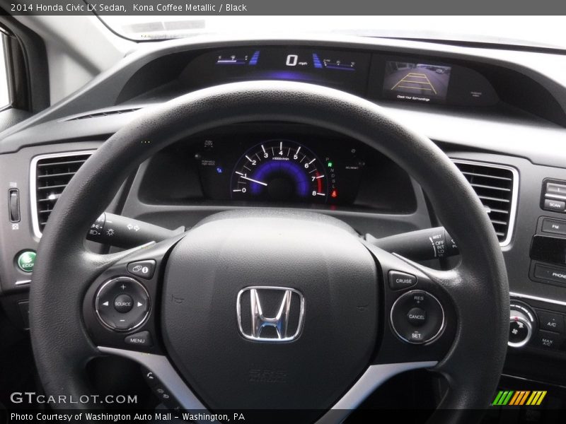 Kona Coffee Metallic / Black 2014 Honda Civic LX Sedan