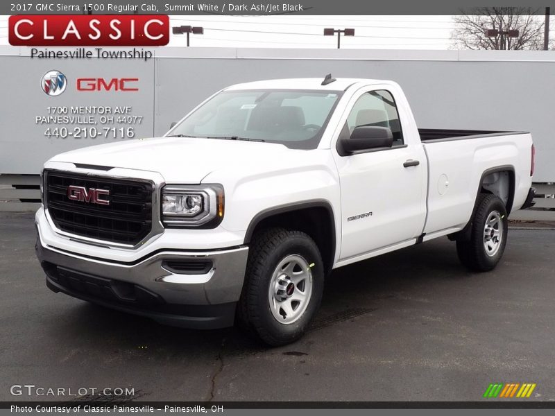 Summit White / Dark Ash/Jet Black 2017 GMC Sierra 1500 Regular Cab