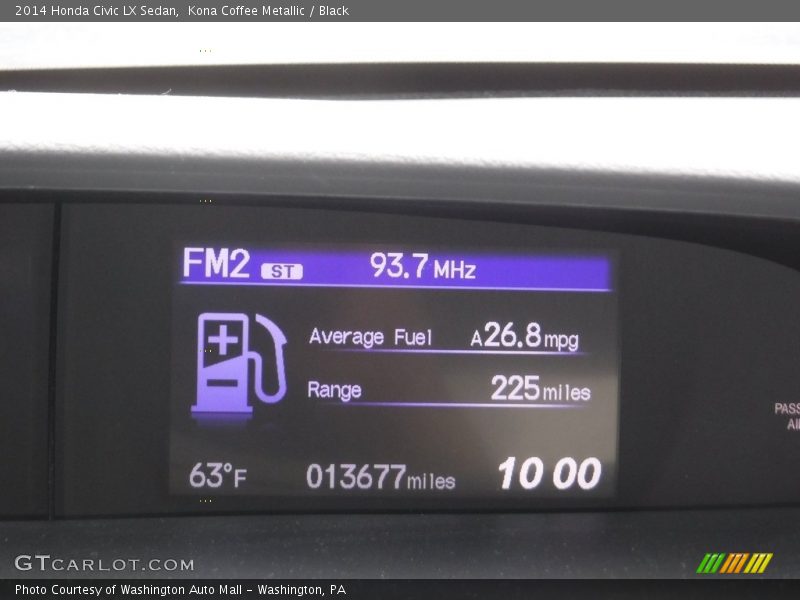 Kona Coffee Metallic / Black 2014 Honda Civic LX Sedan