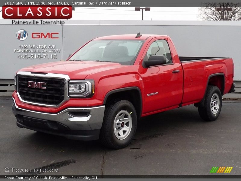 Cardinal Red / Dark Ash/Jet Black 2017 GMC Sierra 1500 Regular Cab