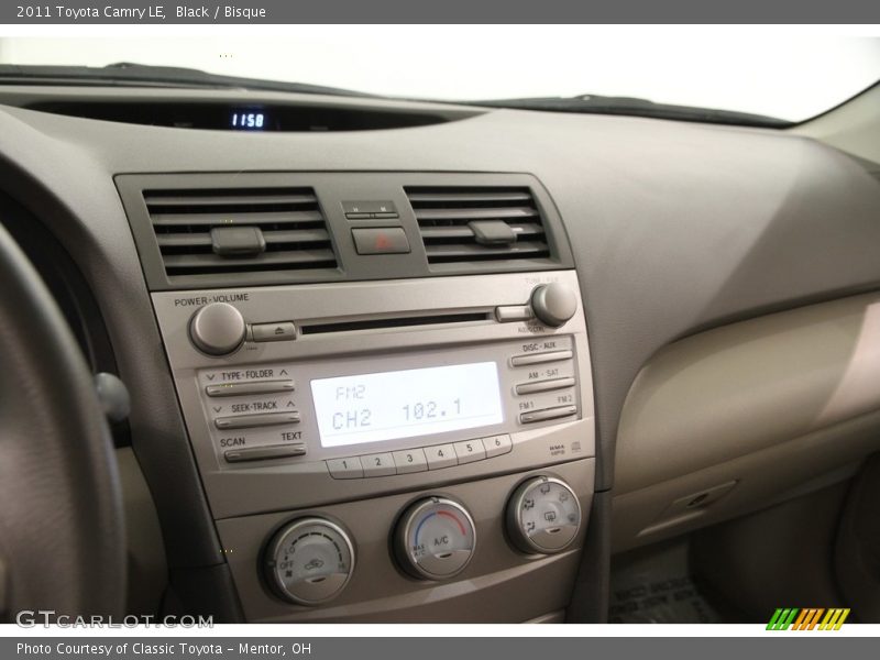 Black / Bisque 2011 Toyota Camry LE