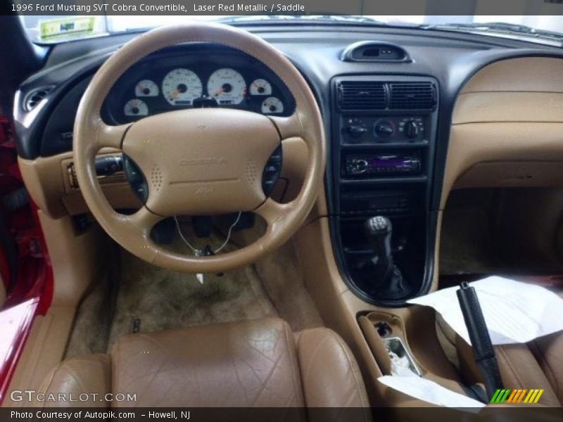 Laser Red Metallic / Saddle 1996 Ford Mustang SVT Cobra Convertible