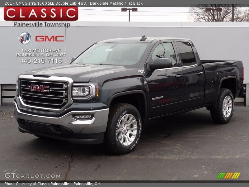 Dark Slate Metallic / Jet Black 2017 GMC Sierra 1500 SLE Double Cab 4WD